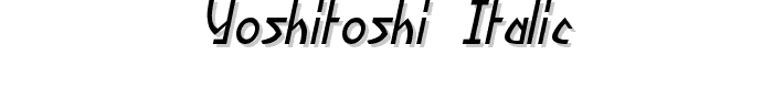 Yoshitoshi Italic font
